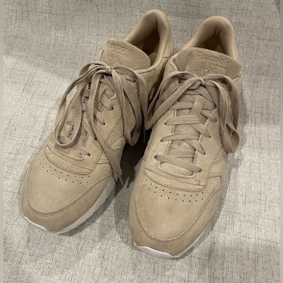 REEBOK Classic Double platform shoe. Sold out. Suede leather. Beige. Women’s 11 - Picture 6 of 16